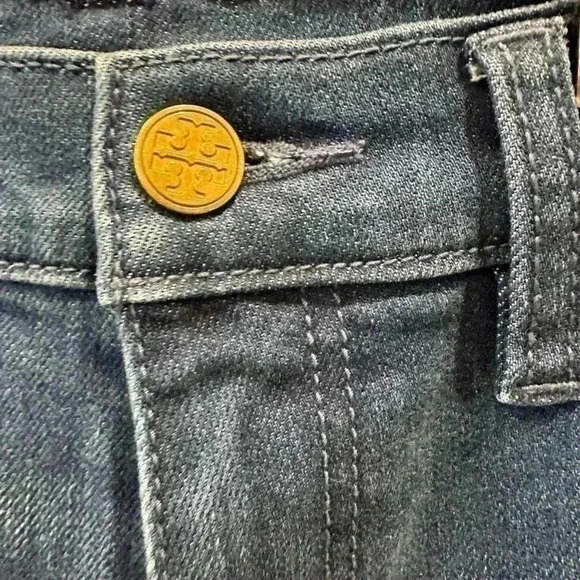 - Tory Burch Classic Mid Rise Boot Cut Jeans,  Size 27​​​​​​​​ Pre-Owned. - Picture 7 of 7